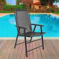 Nature Spring Suspension Folding Chair, Black 289768UBS